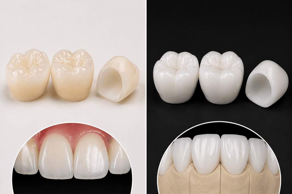 Porcelain vs Zirconia Crowns